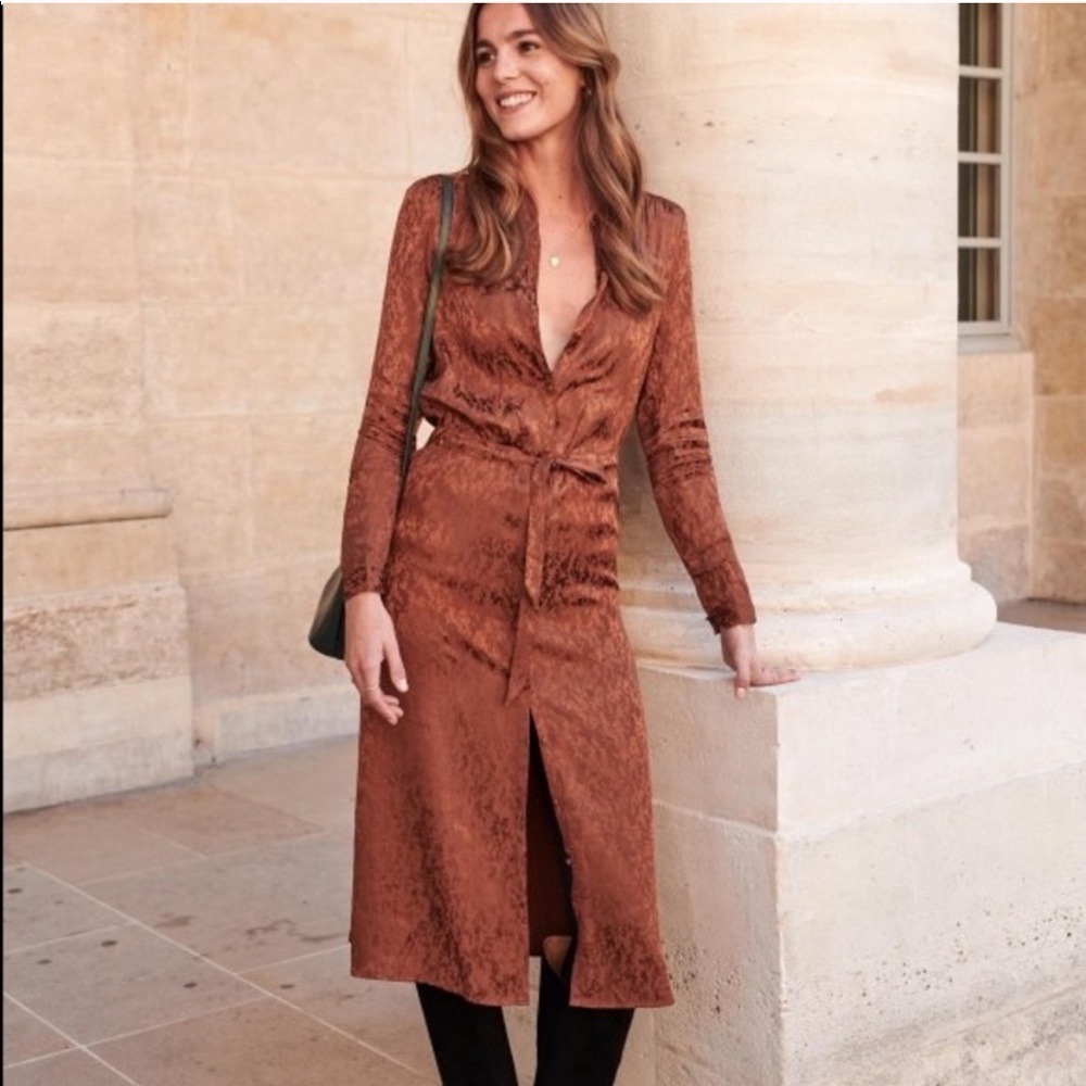 NWT Sezane Silky Clemence dress